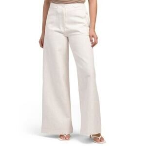 Torn By Robby Kobo Women's Ivory Wide Leg Bernard Pants Size Small